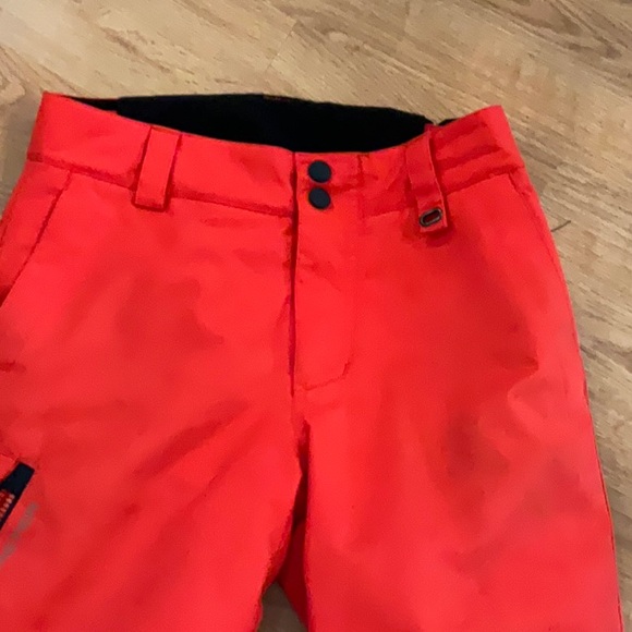 Vibrant Red Kids Snow Pants - Picture 2 of 10